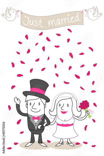 Figur, Brautpaar, Just married 1