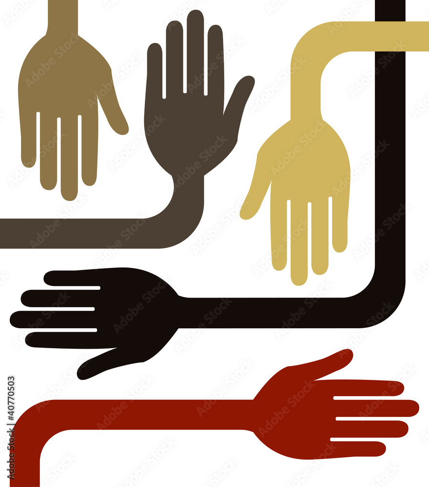 Obraz premium Hand pattern vector design.