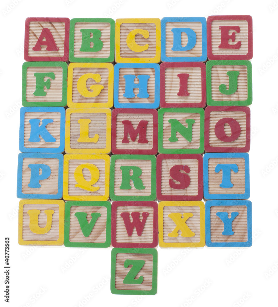 Wooned cubes alphabet Wooned cubes alphabet