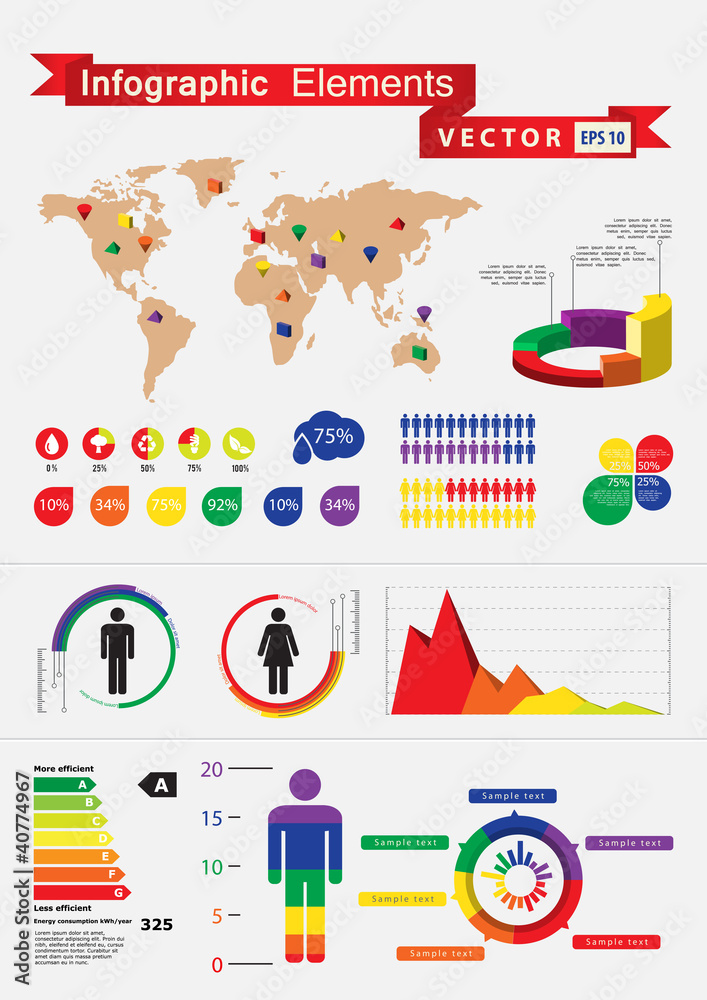 Infographic elements for web and print usage Infographic elements for web and print usage