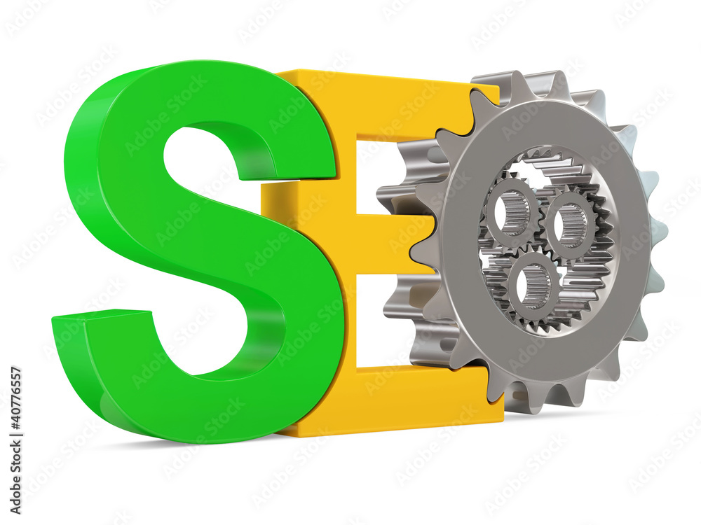 Obraz premium Search Engine Optimization Symbol with Metallic Gears
