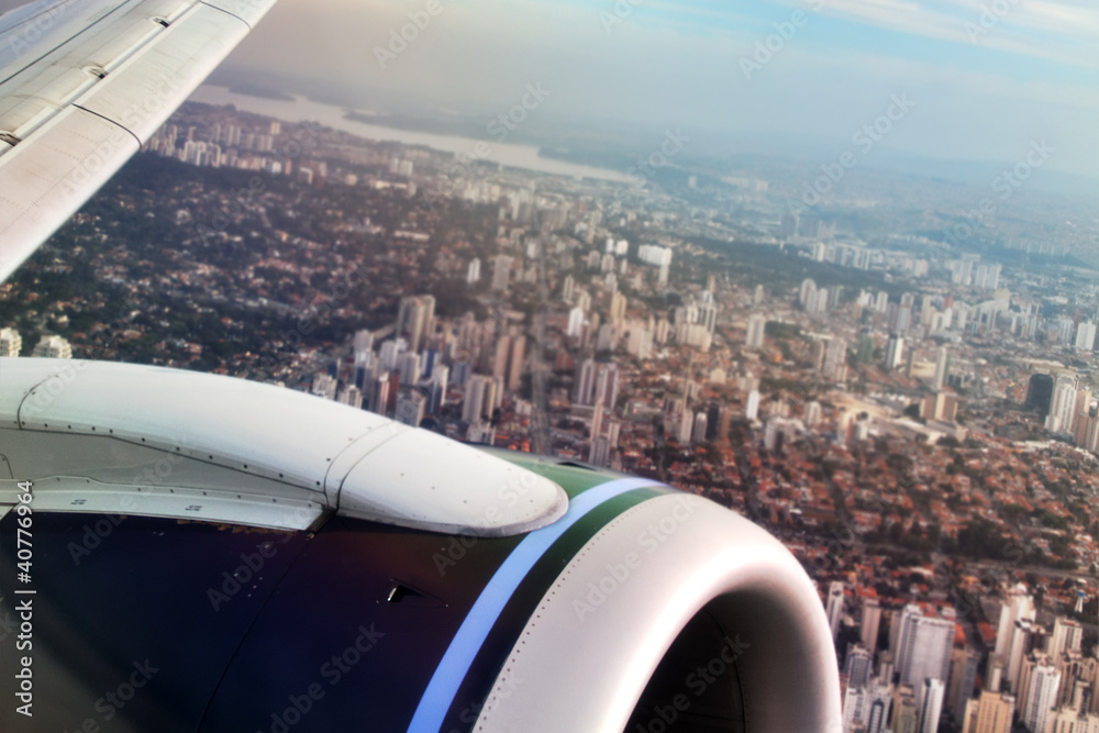 Fototapeta premium Sao Paulo view from airplane