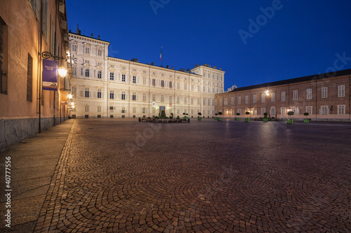 Palazzo Reale di Torino al tramonto (3) - Piazza Castello