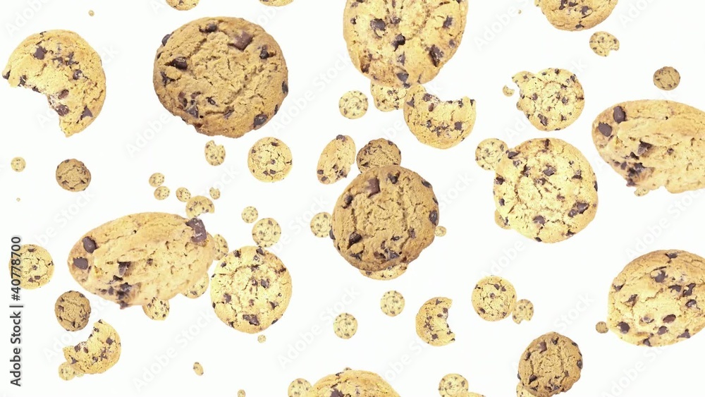 Falling cookies (ends with blue)