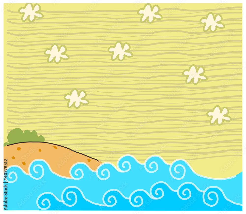 Wallpaper of sea waves