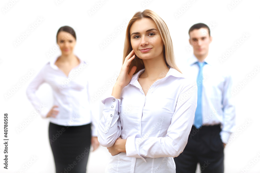 three successful young business persons together three successful young business persons together