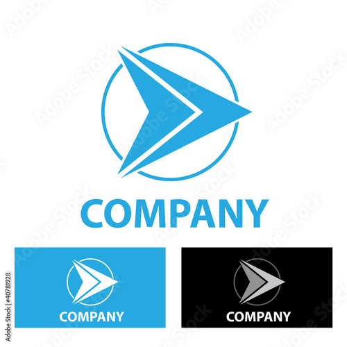 Stylized logo with arrow # Vector