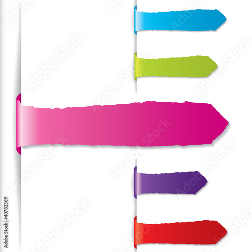 Ripped paper labels