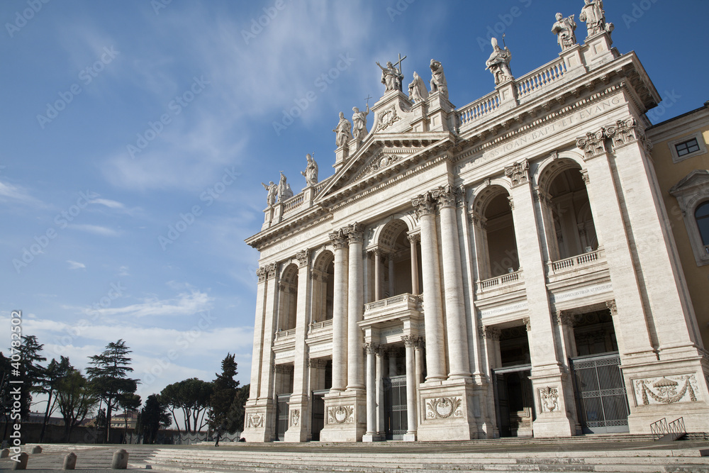 Rome - east facade of St. John Lateran basilica