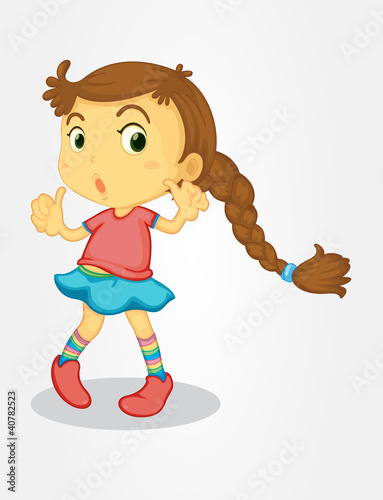 Girl with long hair