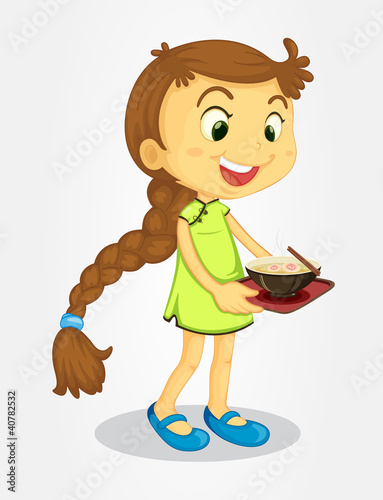 Girl with long hair