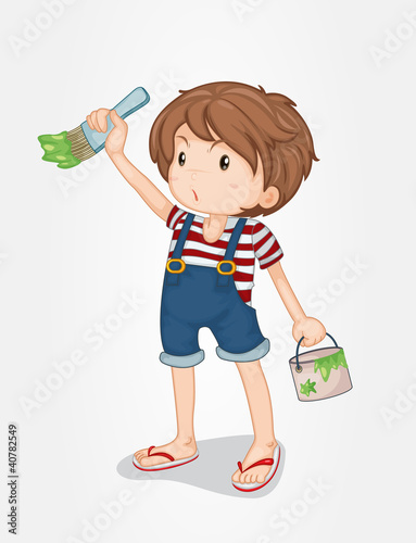 Boy painting