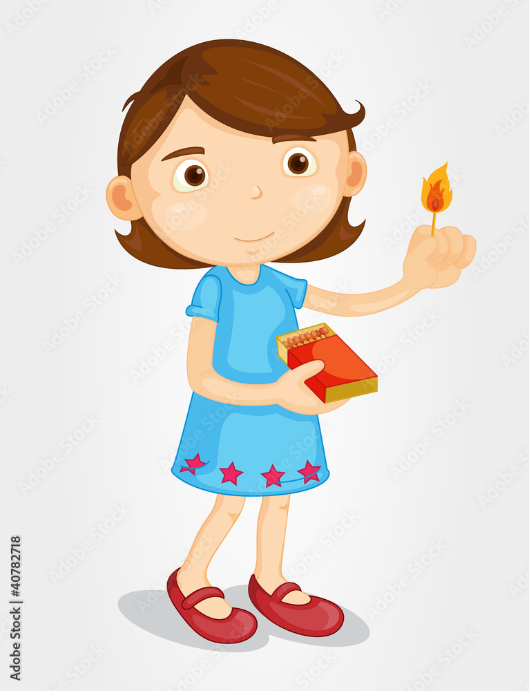 Girl with lighted match Girl with lighted match
