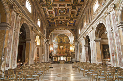 Rome - nave of Santa Maria Aracoeli church