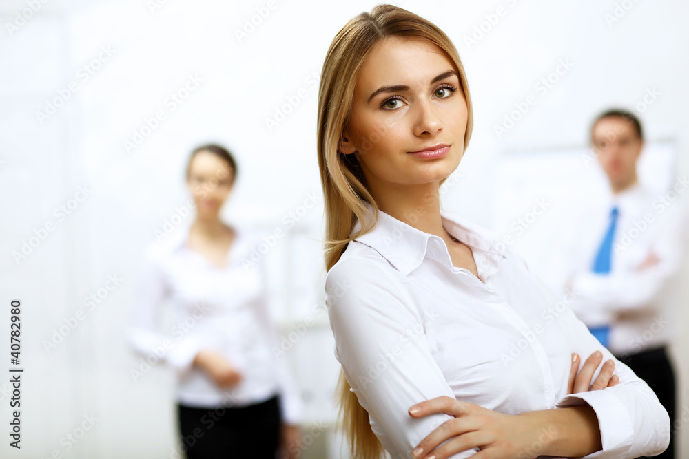 Portrait of a business woman in office Portrait of a business woman in office