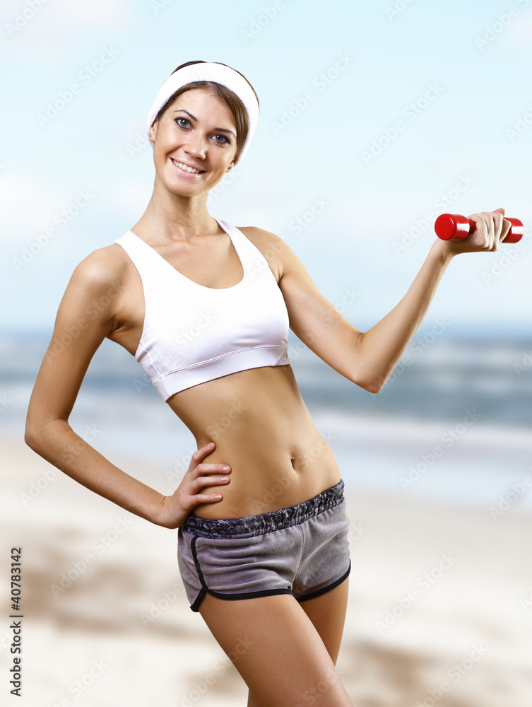 Young pretty woman in sport wear Young pretty woman in sport wear