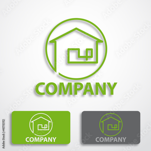 Stylized logo house # Vector