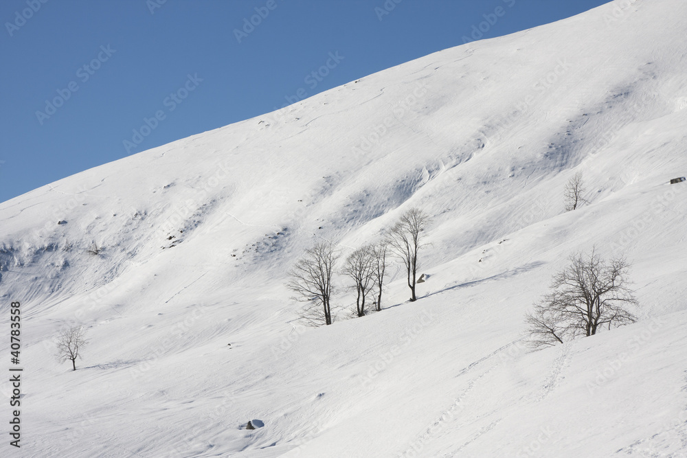 snowy mountain landscape snowy mountain landscape