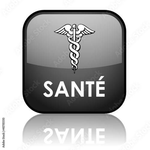 Bouton Web "SANTE" (médecine forme exercice bonne santé poids)