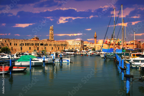 Old harbor. Acre, Israel.