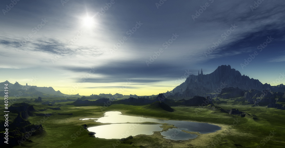 Naklejka premium fantasy landscape