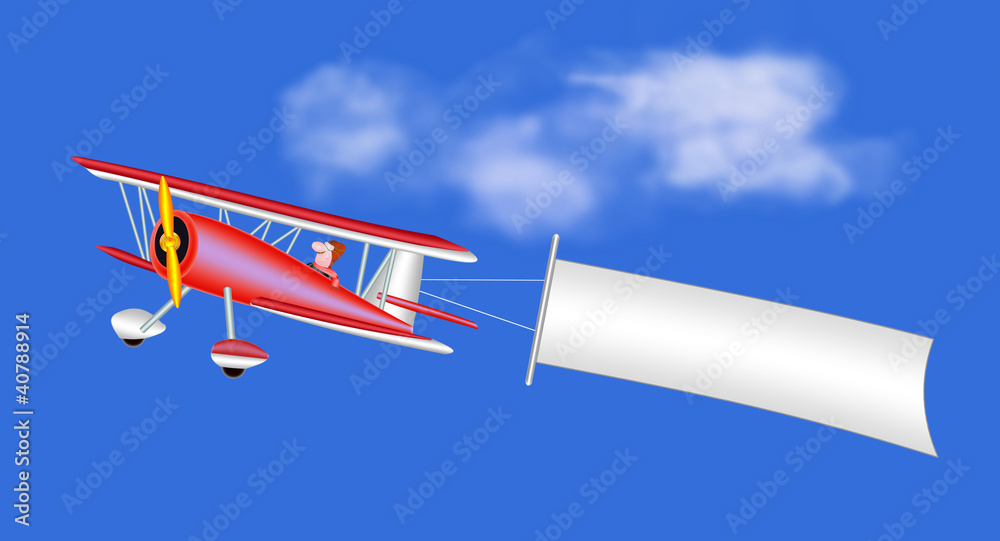 Fototapeta premium roter Doppeldecker, Werbefläche