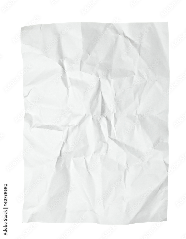 Obraz premium white crumpled note paper