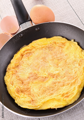 omelette in pan