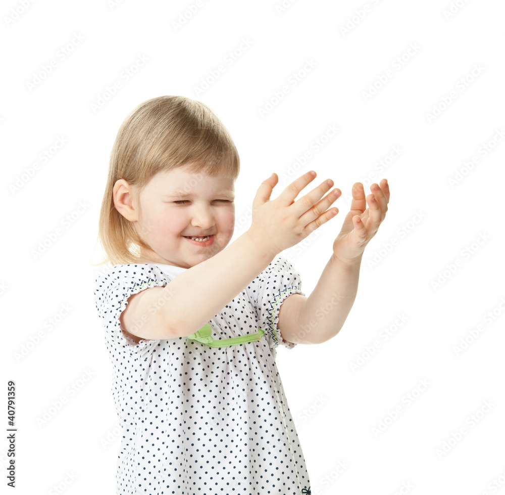 Baby girl waiting for something to catc Baby girl waiting for something to catc