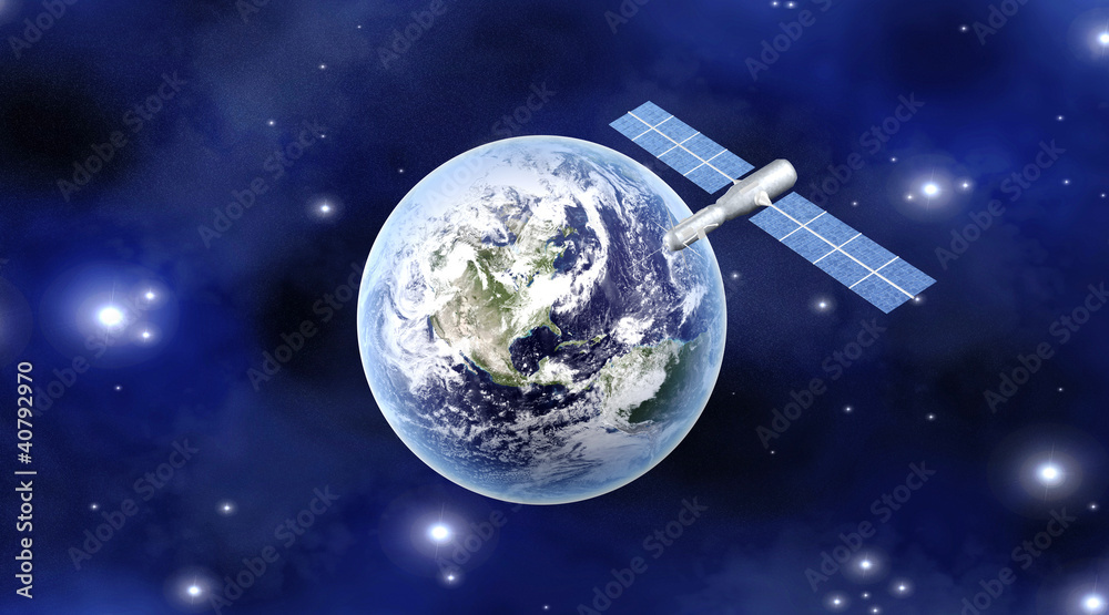 Satellit über der Erde Satellit über der Erde