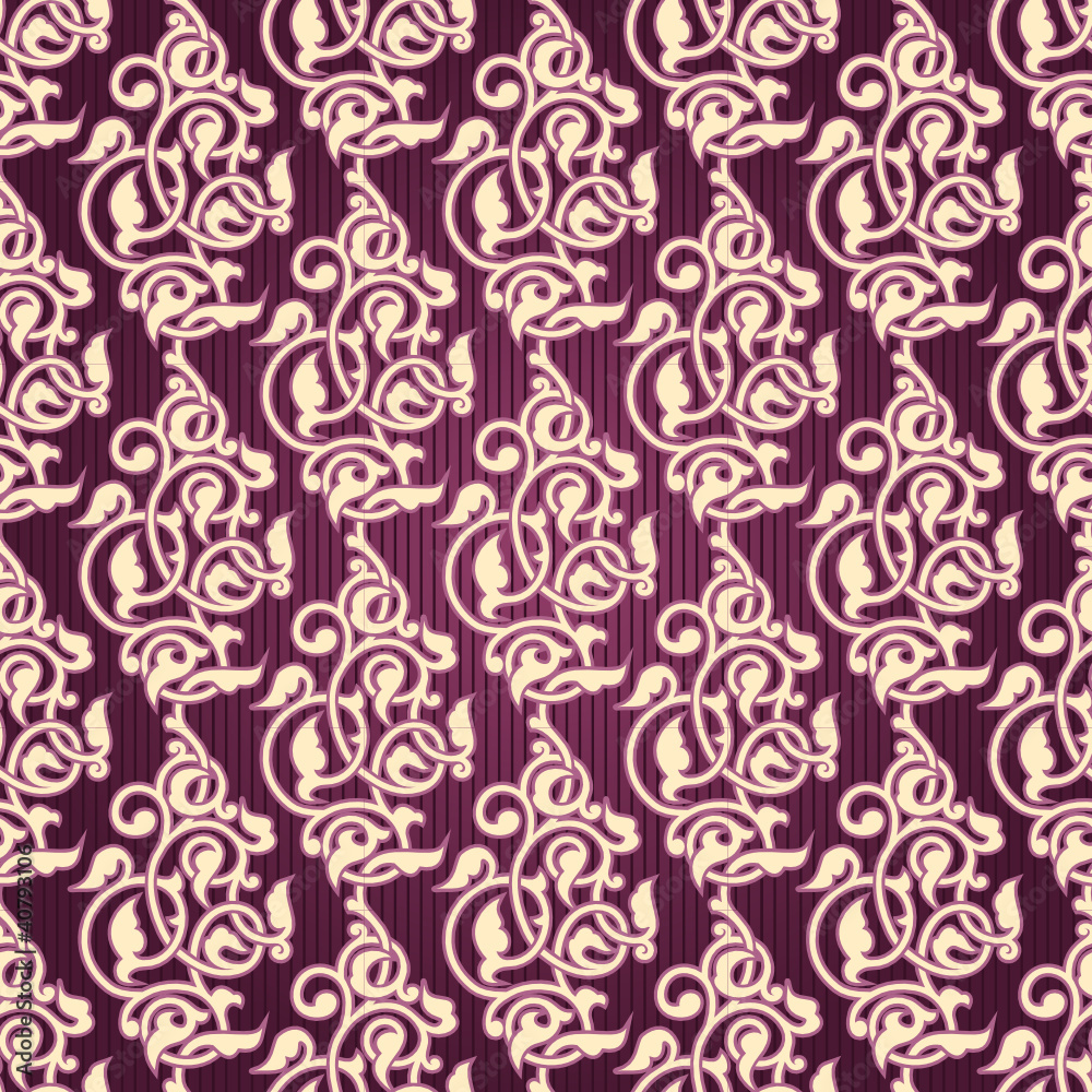 Ornamental seamless wallpaper with arabesques