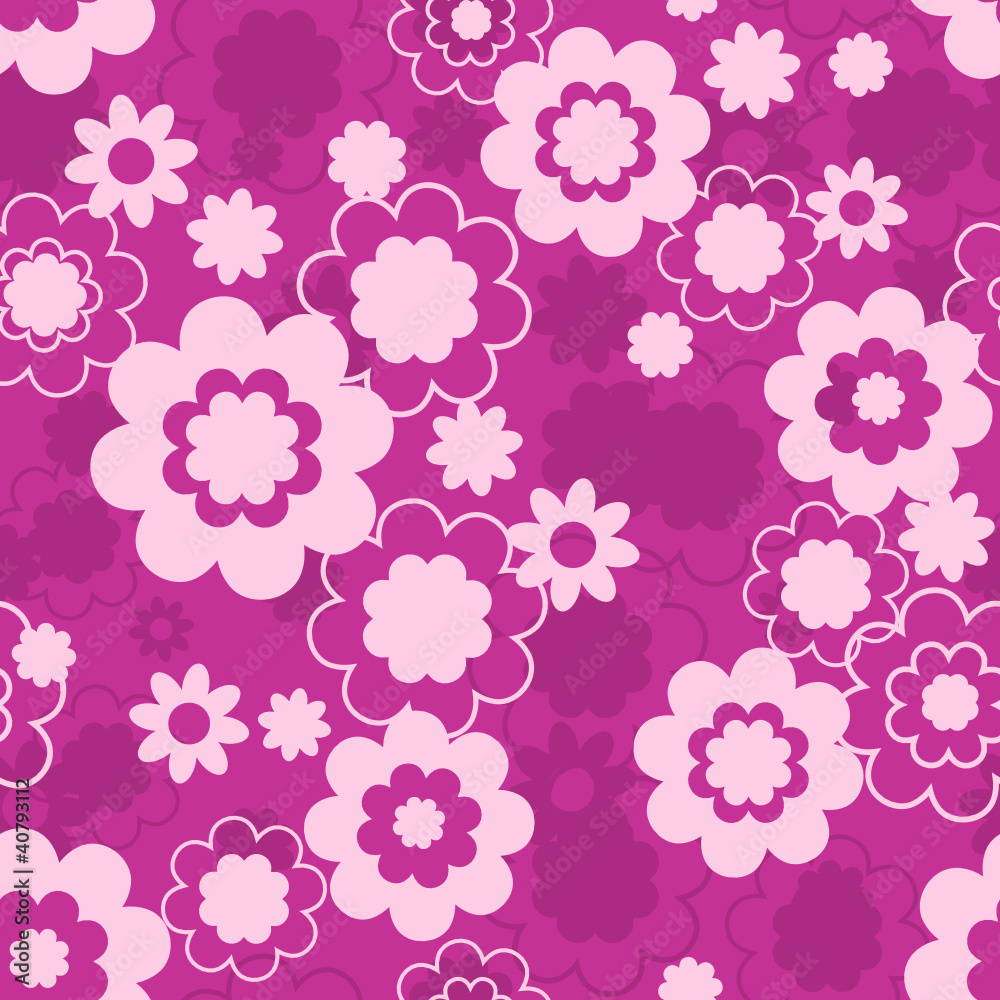 Simple floral fabric pattern
