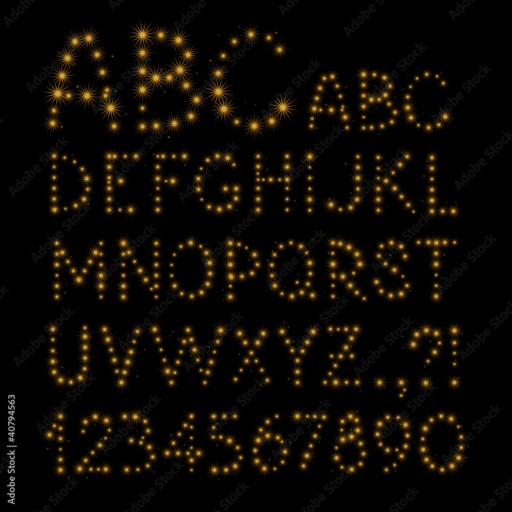 Christmas vector Alphabet