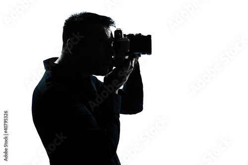 silhouette man portrait photographer