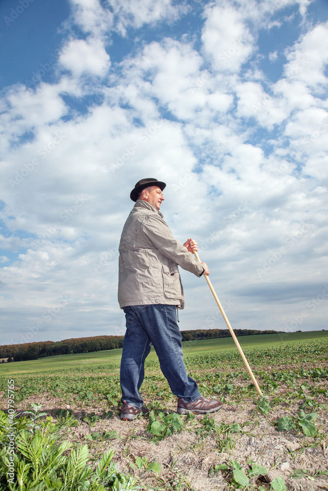 Farmer working in the fields Farmer working in the fields