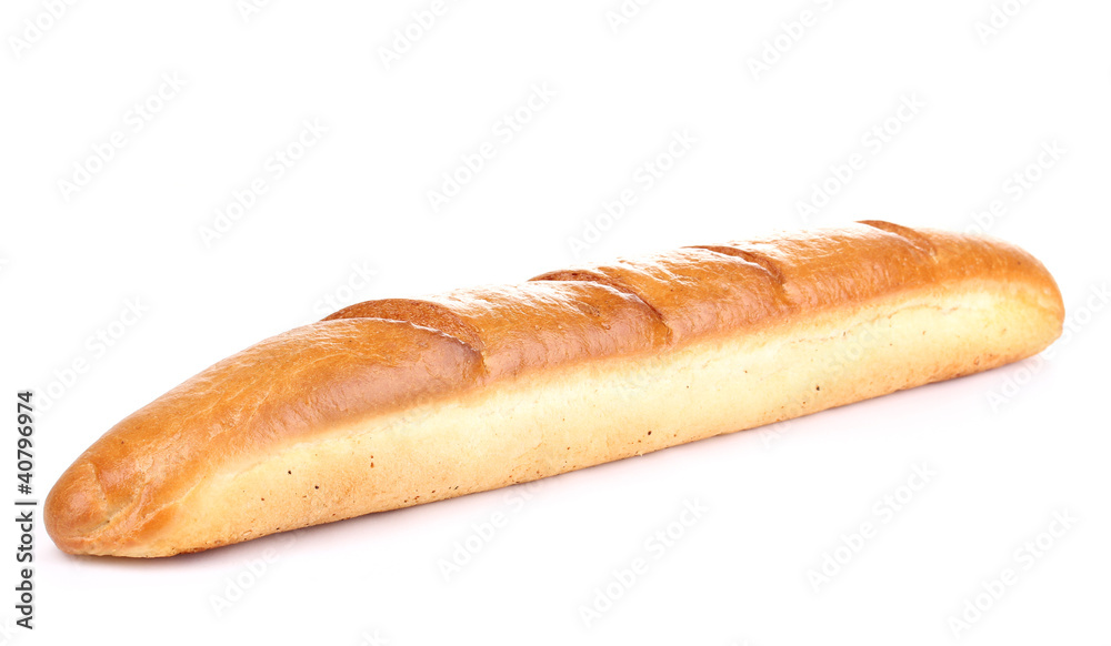 Aromatic baguette isolated on white Aromatic baguette isolated on white