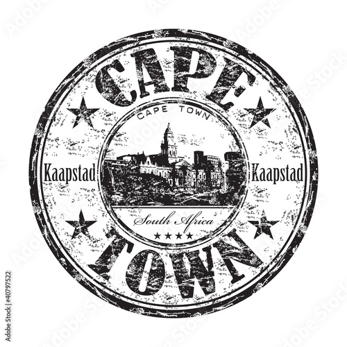 Cape Town grunge rubber stamp