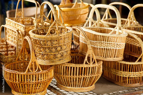 Basket wicker is Thai handmade © SIRIPONG JITCHUM