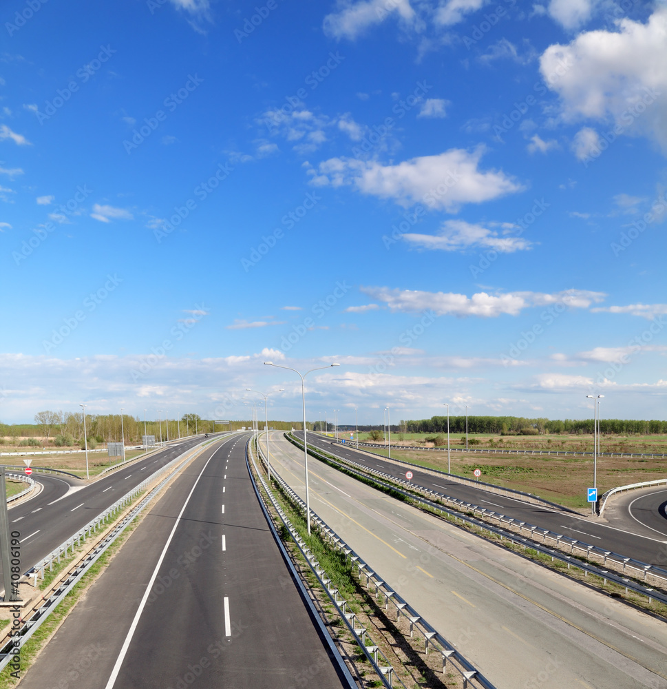 Fototapeta premium Highway new and old