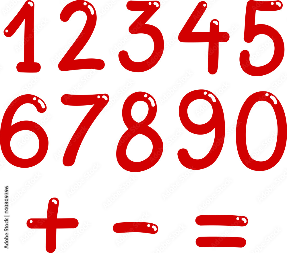 numbers from zero to nine