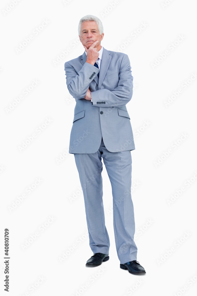 Portrait of a businessman hesitating Portrait of a businessman hesitating
