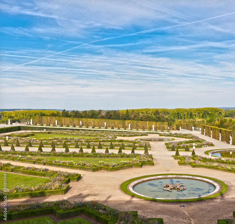 Garden in Versailles palace