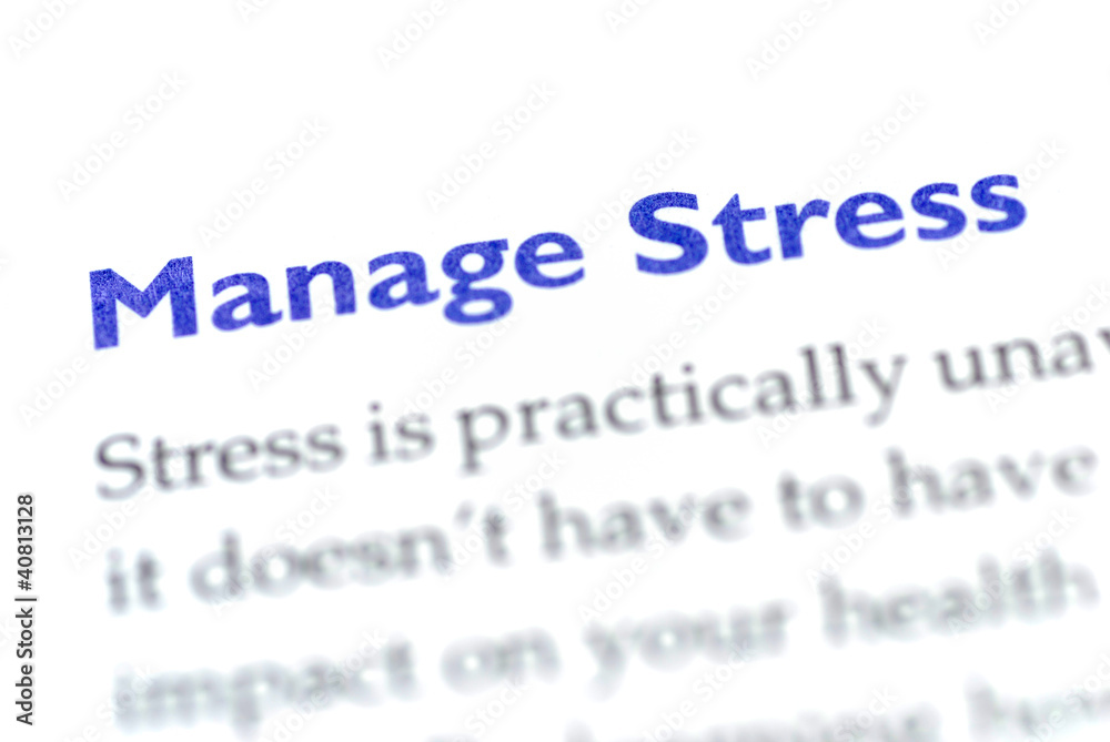 Manage stress Manage stress