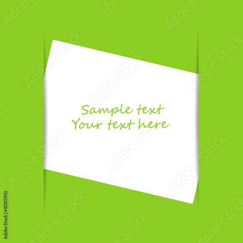 sample text - biblietto su sfondo verde
