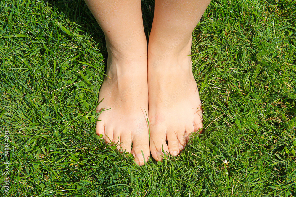 Feet on the grass