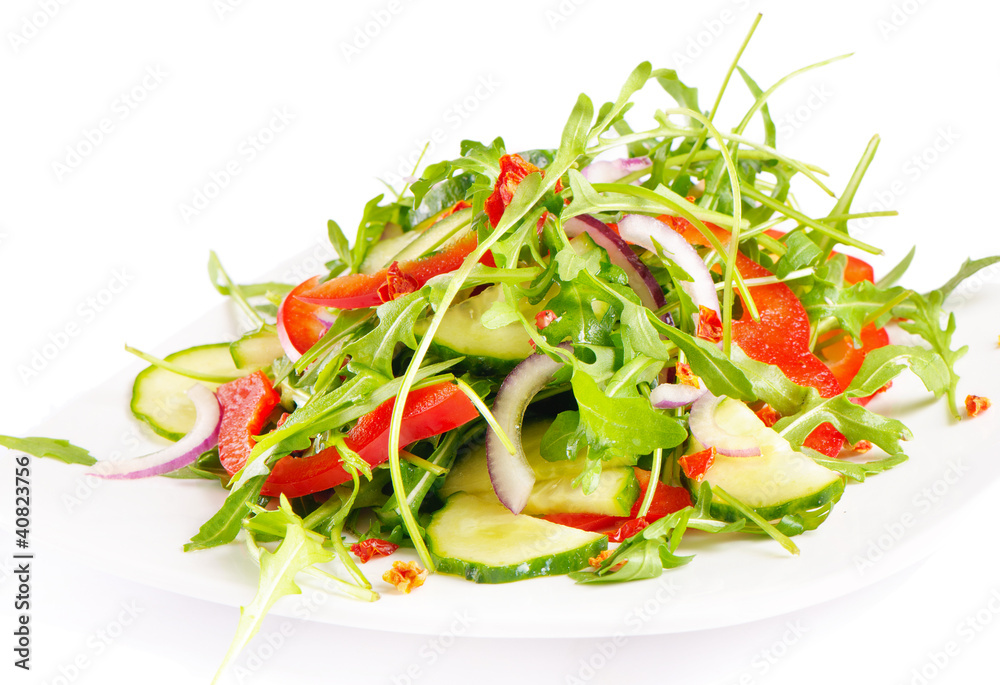 Fresh salad isolated on white Fresh salad isolated on white
