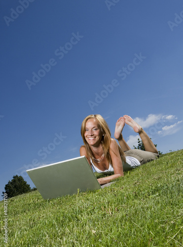 Woman with computer