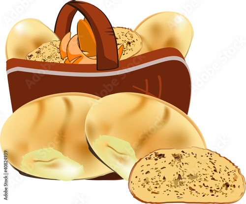 pane toscano e cesto