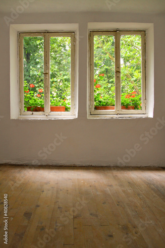 Fenster im alten Bauernhaus