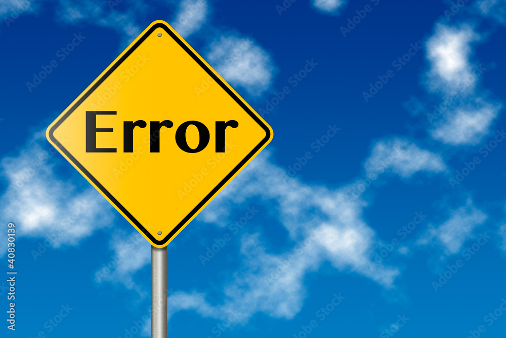 Error traffic sign Error traffic sign